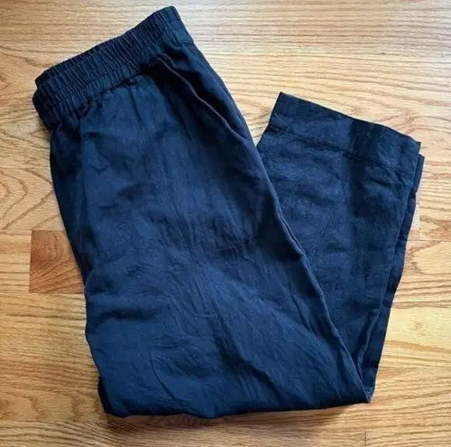 Apiece Apart black linen blend pants size large
