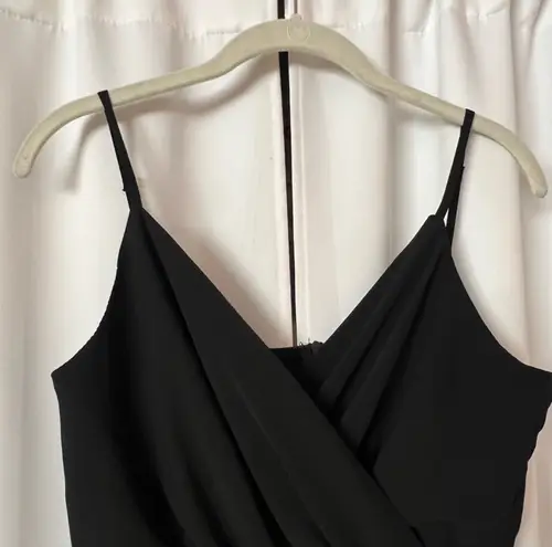 NWOT Solid Black Surplice V