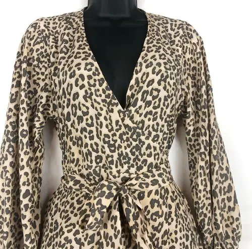 Faithfull the Brand Leopard Baja Wrap Mini Dress 2