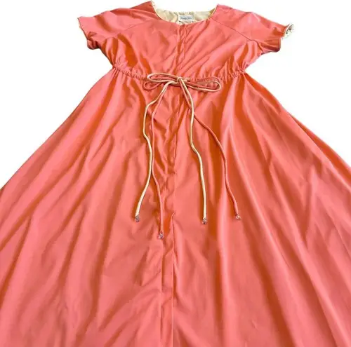 Vanity Fair Vintage 1970's A-Line Dress Drawstring Waist Size Large Women's