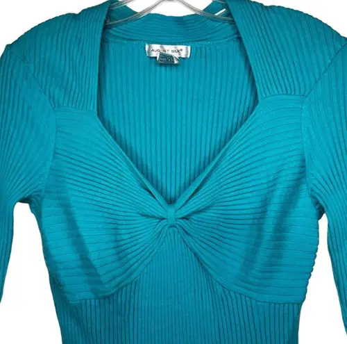 August Silk  Ribbed Sweater