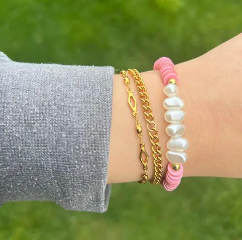 Handmade Light Pink Freshwater Pearl Bracelet
