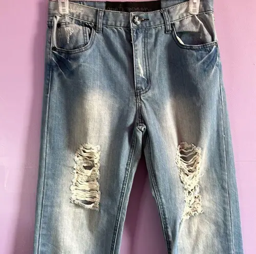 One Teaspoon  Light Blue Distressed Jeans Size 10 x 28