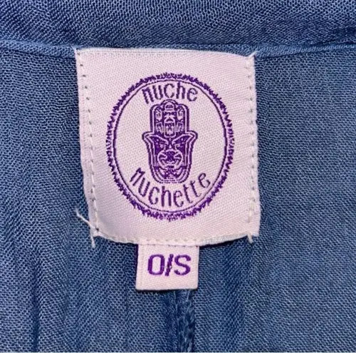 Light Blue Bohemian Dress Shell Detail Muche Muchette Women’s One Size (Large)