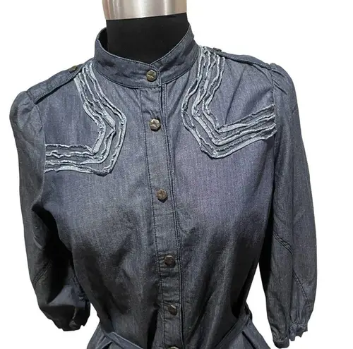 Diesel  women’s Button front Blue Denim shirt dress size XS