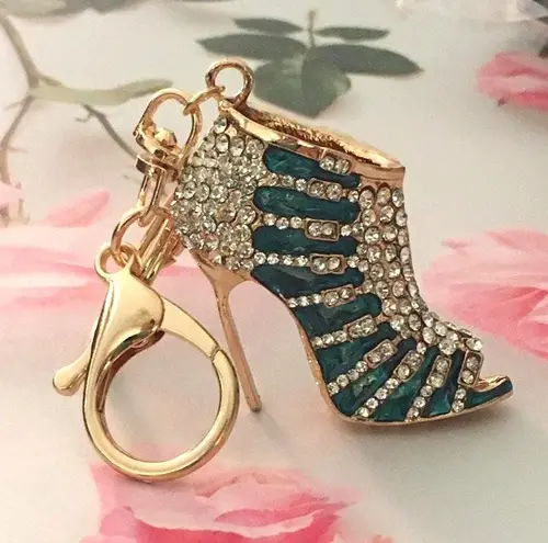 Turquoise Stiletto Keychain Blue