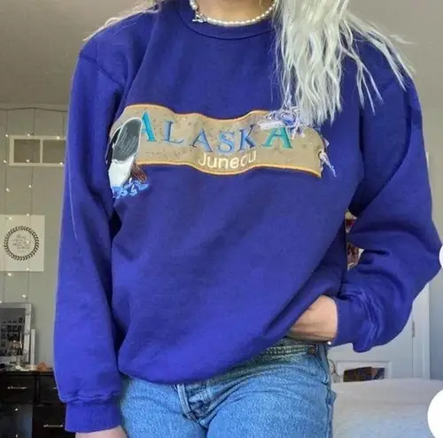 Vintage Alaska Womans Crewneck Sweatshirt Size M