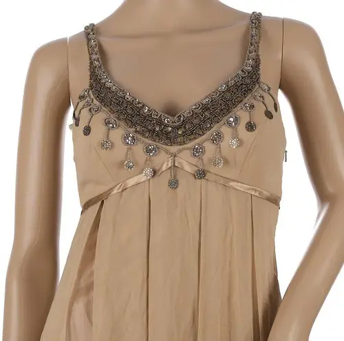 Sue Wong Vintage 90s Nocturne 100% Silk Beaded Dress Size 0