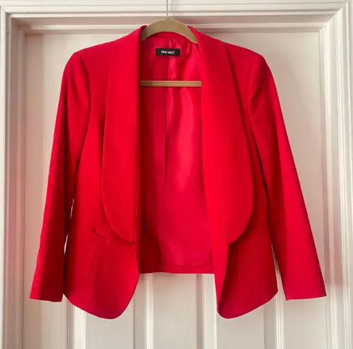 Nine West Red Single Breasted Blazer