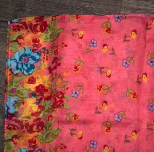NEW! Beautiful Longer Length Coral Floral Scarf Multiple