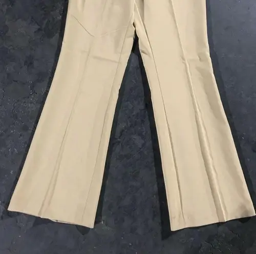 12 Creme khakis bell bottom side zip up slacks
