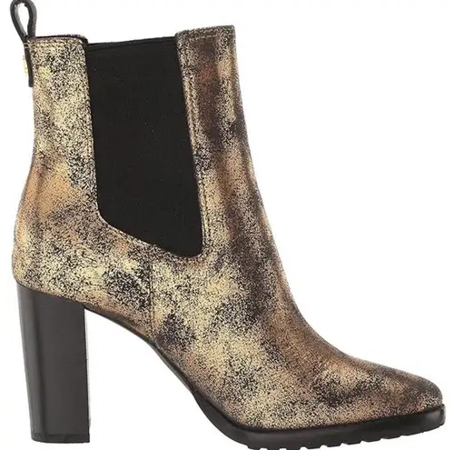 Ralph Lauren NWT‎  Black Bronze Distressed Metallic Mylah Boots Size 7.5