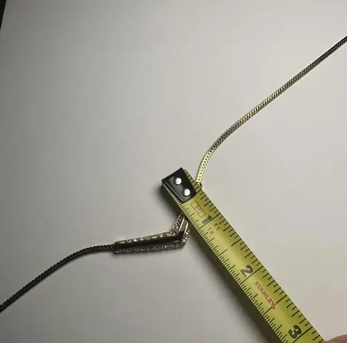 Swavorski Swarovski (Swan Signed) Crystal & Black Enamel Gold Tone Necklace