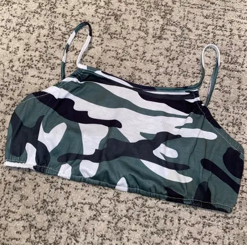 Camo Camouflage Tank Top Shirt Green