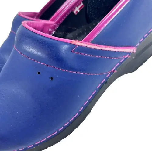 Sanita Professional San Flex Closed Back Clogs in Blue/Pink Blue Size 9