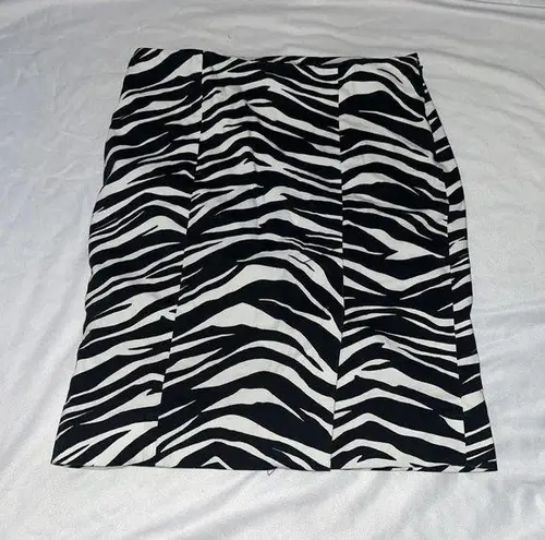 Bebe Vintage Y2K  S 4 Zebra Print Pencil Skirt 2000s‎