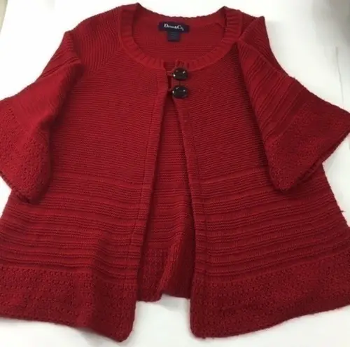 Denim & Co sweater jacket M Red Size M