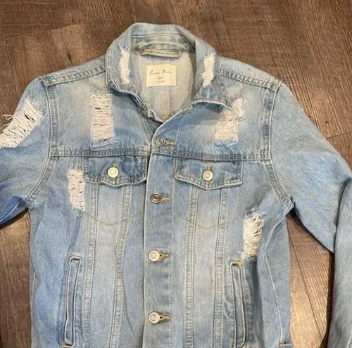 Love Tree  distressed denim jacket