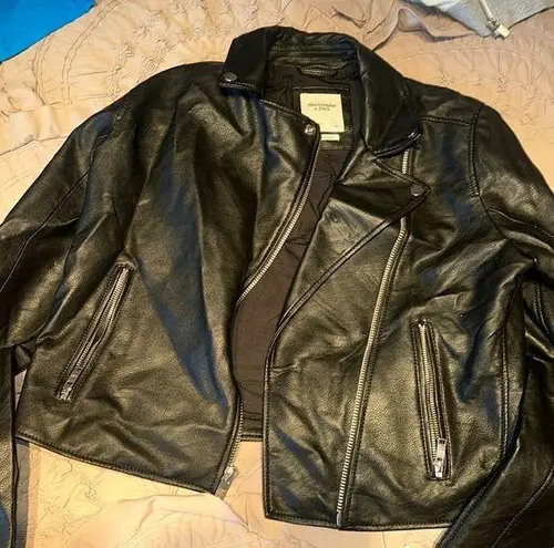 Abercrombie & Fitch  leather jacket large