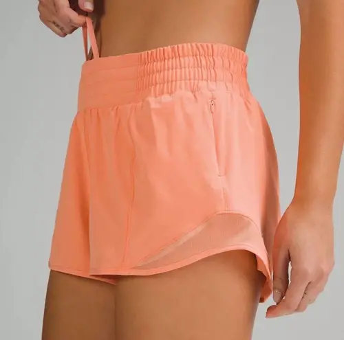 Lululemon  Hotty Hot High Rise Gym Shorts Sunny Coral 12 NWT