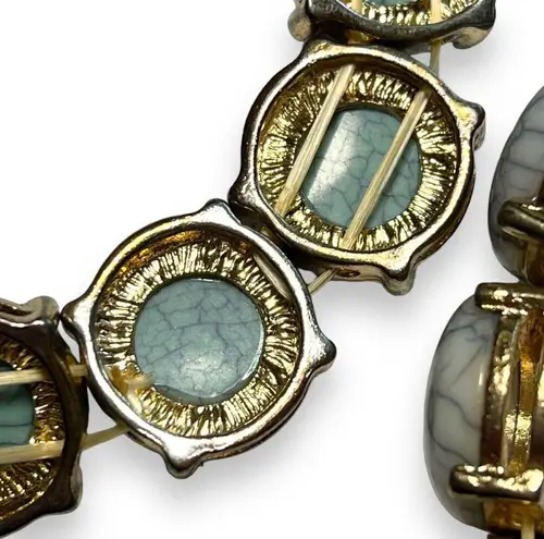 Womens Matching Faux Marble Stretch Fashion Bracelets Statement Jewelry Green