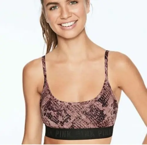 PINK - Victoria's Secret VS PINK Ultimate Snakeskin print lightly lined sports bra size M