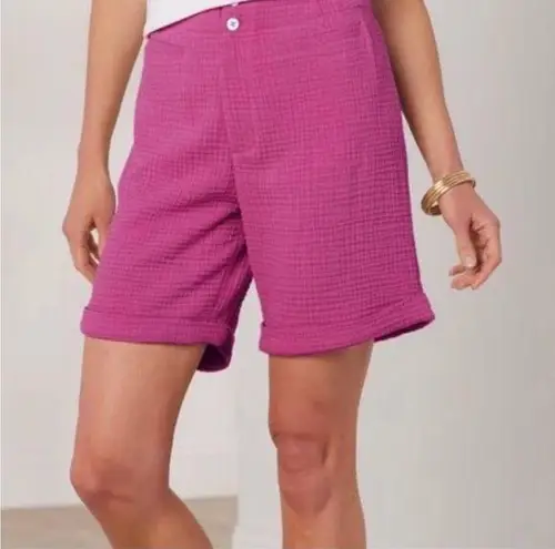 Soft Surroundings del ray gauze shorts magenta pink size large