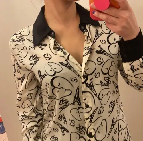 Catherine Malandrino button up. Xs