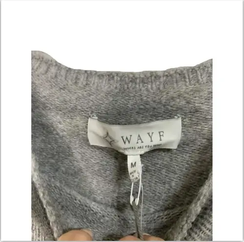 WAYF NWT! Luxurious Gray Sweater W Tie (can tie in back or front) So Cute!