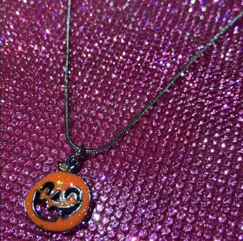 Boutique Pumpkin Necklace Halloween Jewelry Goth Egirl Witch spooky