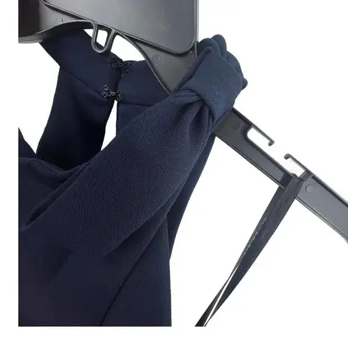 After Six Navy Bow Neck Open Back Trumpet Gown 14 New