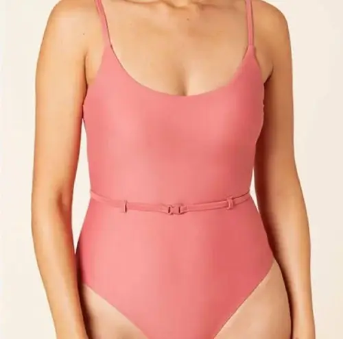 ANDIE  Swim Pink Punch Riviera Belted One Piece Swimsuit Sz S NWT