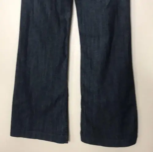 Bebe  ladies darkwash wide leg flare denim jeans size 27