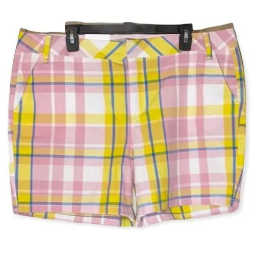 Andrew Marc Marc New York Plaid Shorts NWT 14