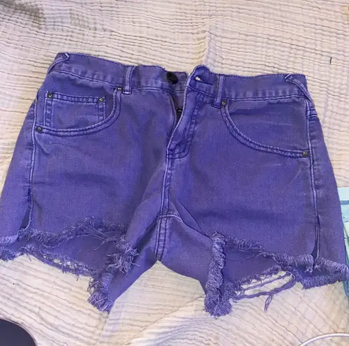 Free People Movement Free People Purple Jean Shorts