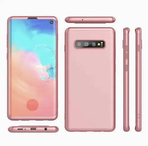 Galaxy S10 Plus 360 Full Coverage Shockproof Case Rose Gold