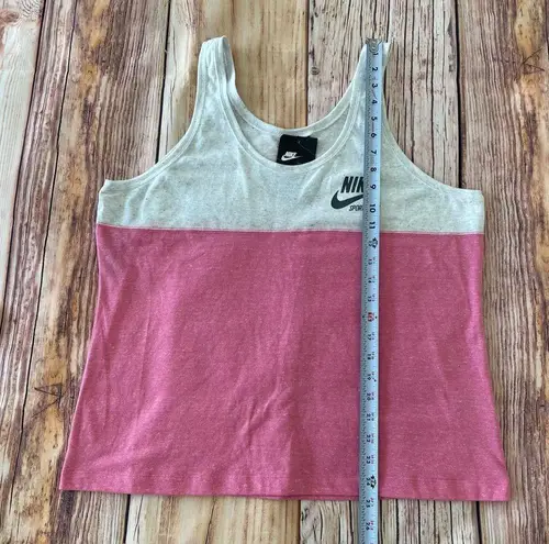 Nike  Sportswear Tank Womens XL pink Colorblock Vtg Logo Athletic New