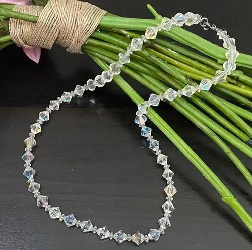 Vintage Clear Aurora Borealis AB Crystal Diamond