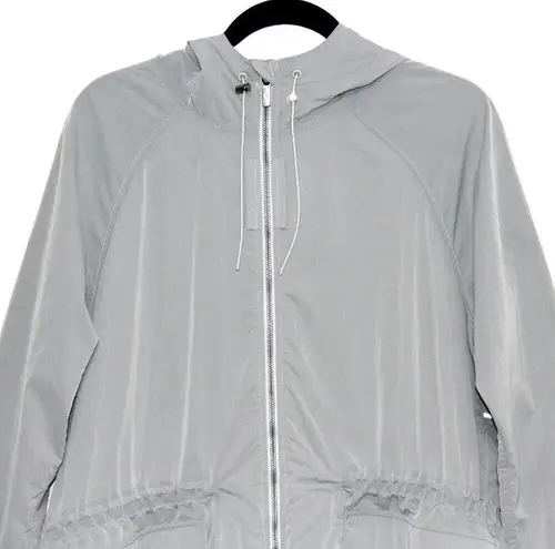 Lululemon  Rare Grey Long Windbreaker Jacket Rain Jacket Size 10