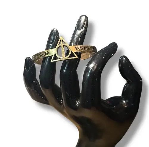 Warner Brothers Harry Potter I Solemnly Swear Deathly Hollows cuff bracelet
