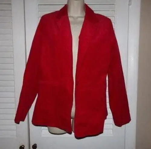 Denim & Co Vintage  red corduroy blazer M Perfect condition