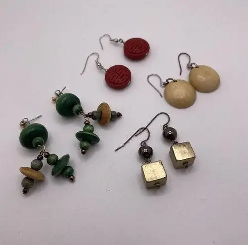 Lot Of 4 Costume Earrings Pierced