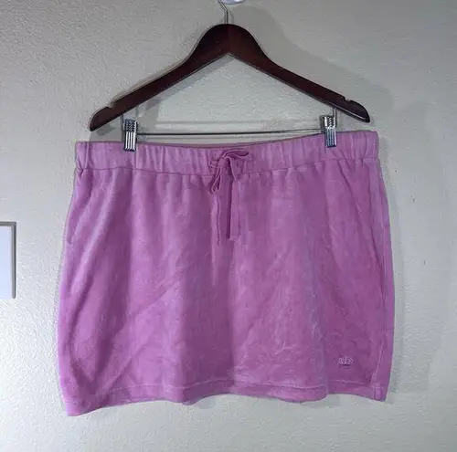 Juicy Couture Juicy by  Skirt Women’s 1XL Pink Velour Soft Cotton Blend