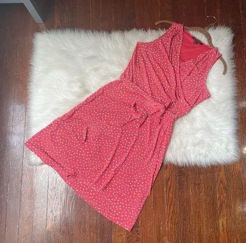 41 Hawthorn Polka Dot Dress Knee Length NWOT Pink Size M