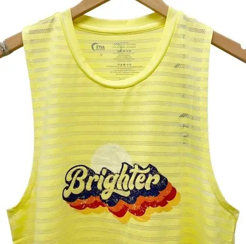 Zyia NWT  Active Lemon Nimbus Brighter Tank Quick Dry Muscle Tee Size Medium NEW