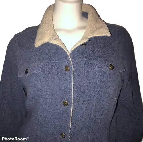 Denim & Co  thick knit buttoned jacket