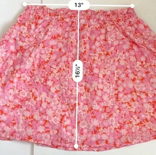 Abound  floral PaperBag mini Skirts pink SMALL Bohemian boho skirt