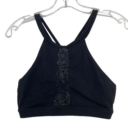 Beach Bunny B Fit Black High Neck Sports Bra Sz M