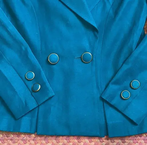 Petite Sophisticate VINTAGE TEAL BASIC BLAZER JACKET