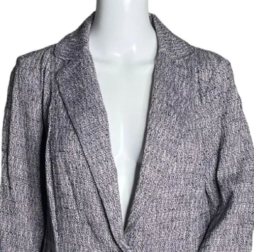 J.Jill  Blazer Womens 10 Marled Purple Tweed Preppy Casual Office Business Work